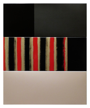 Composición # 6 Técnica mixta sobre baldas metálicas  900x750 mm.